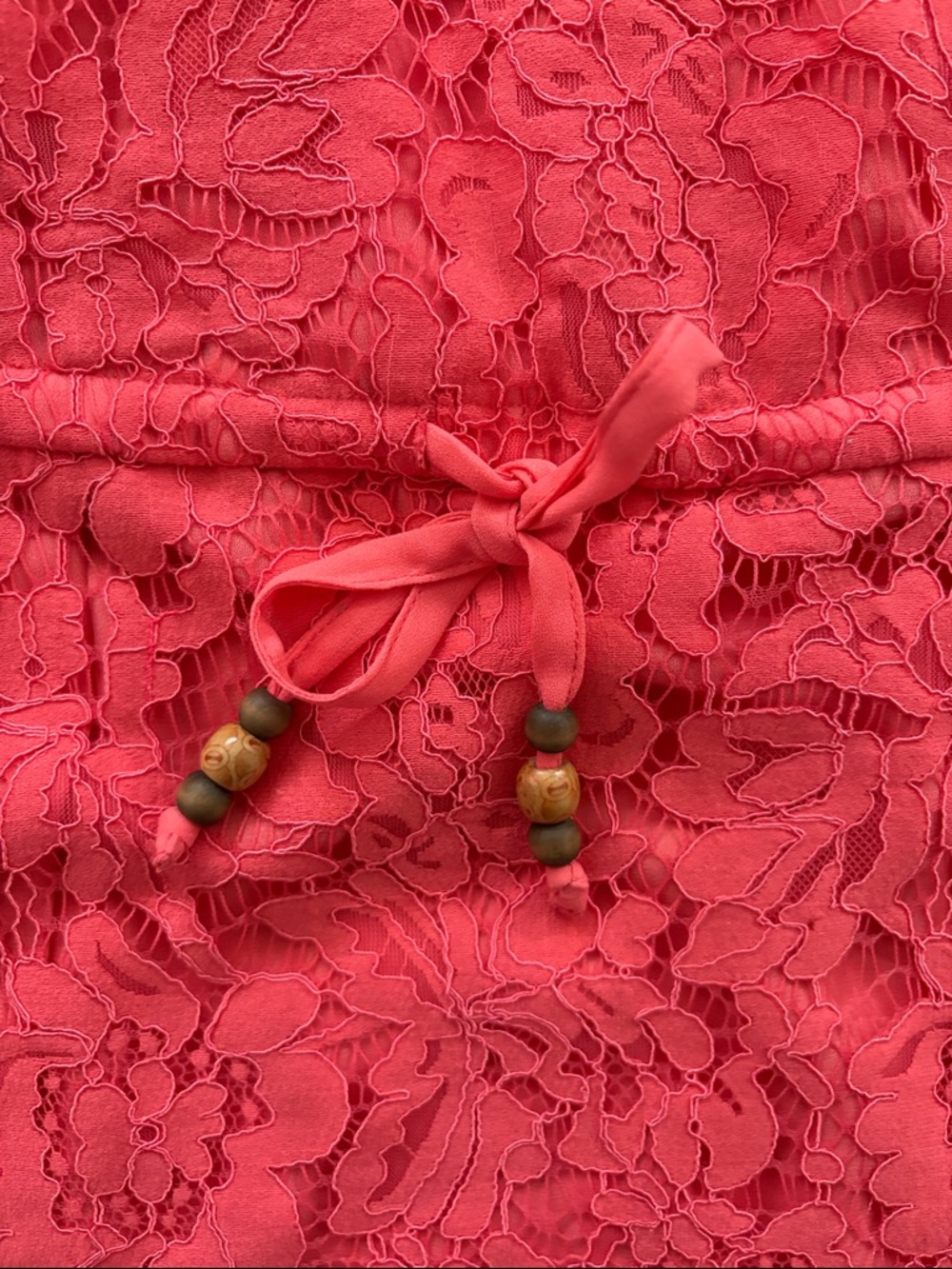 Chaser Coral Lace Mini Dress - Picture 4 of 6